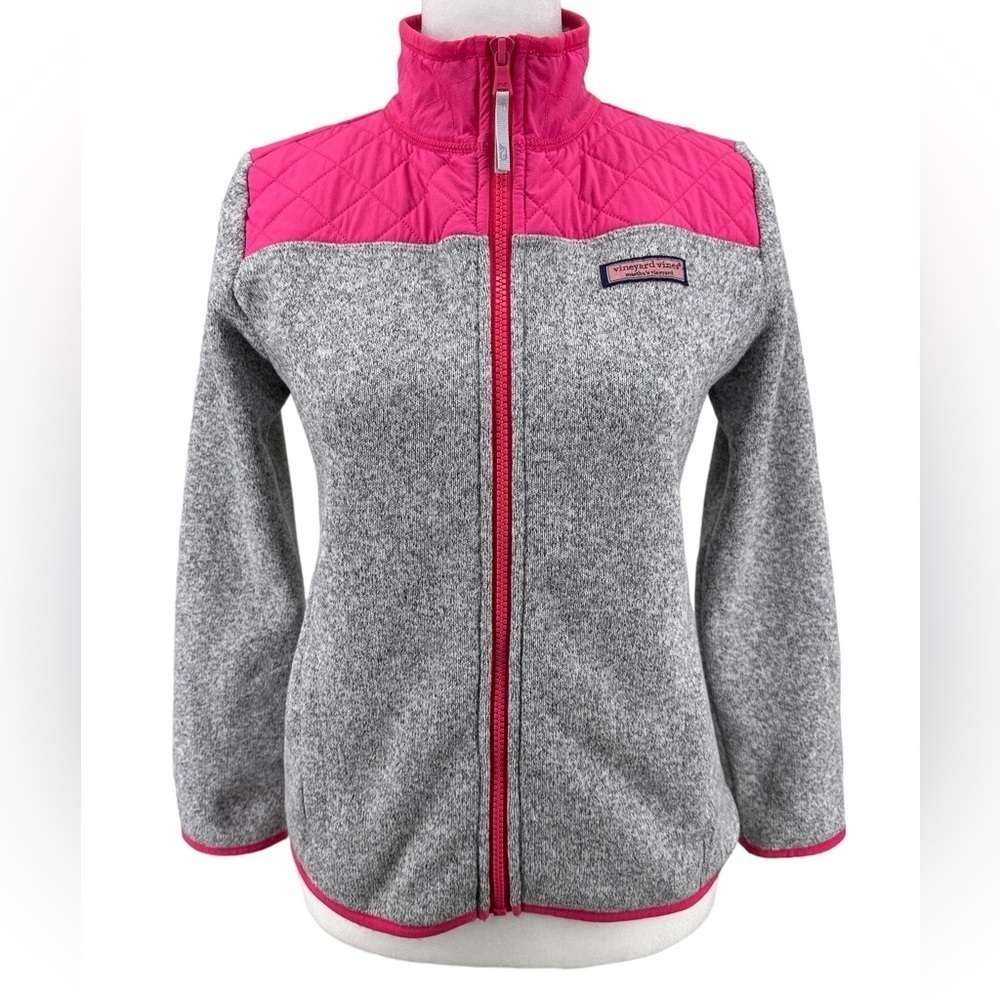 Vineyard Vines Pink and Gray Kids Jacket